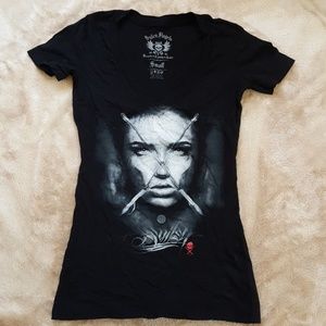 Sullen Black t-shirt with white print